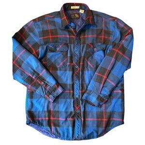 Vintage Pine Grove Insulated Plaid Quilted Flannel Workwear Jacket M